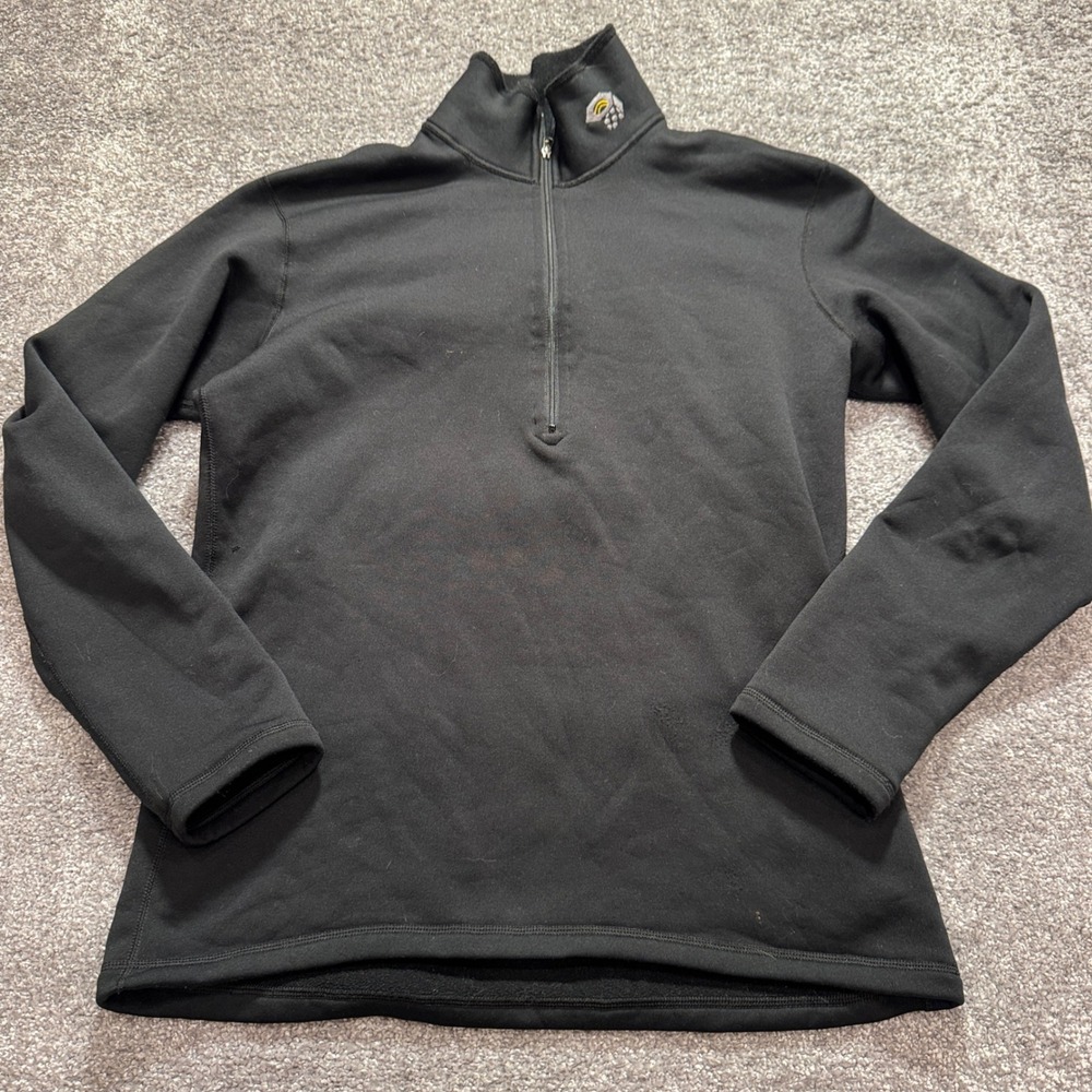 Mountain Hardwear Jacket Womens Small Black Softshell Fleece Gorpcore Sweater